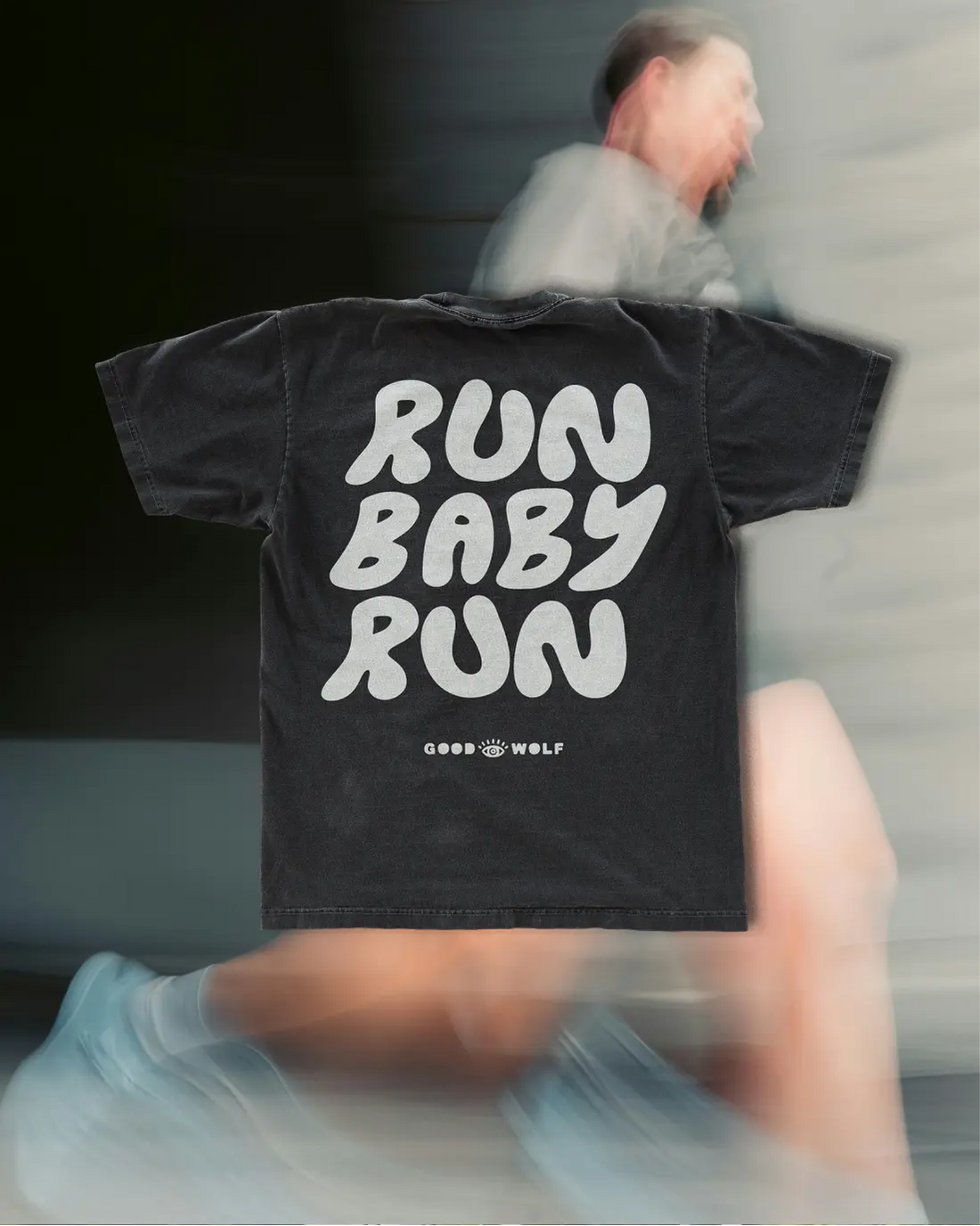 Run Baby Run T-Shirt – Retro Running Tee | Good Wolf Good Wolf
