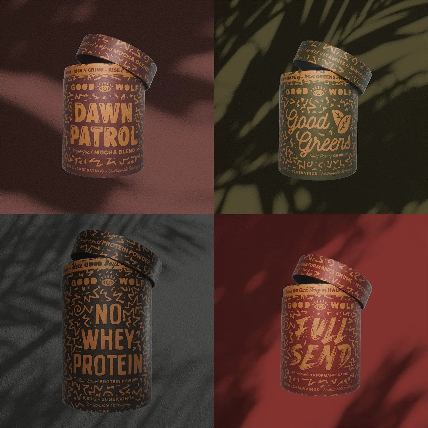 The Power of Adaptogens and Nootropics: Elevate Your Wellness Routine with Dawn Patrol, Full Send, Good Greens, and No Whey - Good Wolf