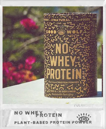 Good Wolf No Whey Protein – Vegan Organic Protein Powder with 21g of plant-based pea protein per serving for muscle recovery and growth